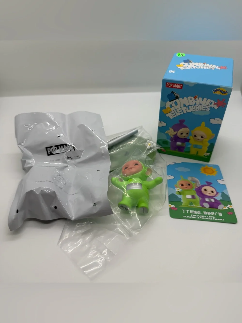 Pop Mart Companion Teletubbies Listening To The Voice Trumpet Tinky Winky Dipsy